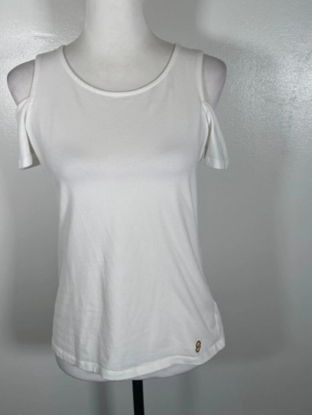 Michael Kors Cold Shoulder T-Shirt Top Size L